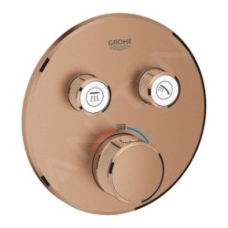 Grohe Grohtherm SmartControl - Mitigeur thermostatique encastré de douche, 2 sorties, Warm Sunset brossé 29119DL0