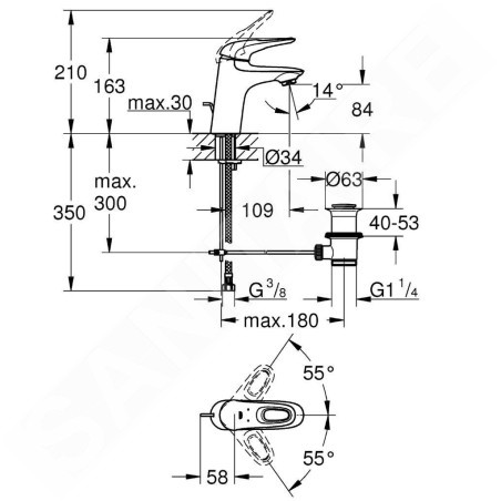 Grohe Eurostyle - Mitigeur de lavabo S, chrome 23564003