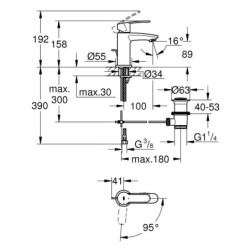 Grohe Eurostyle Cosmopolitan - Mitigeur de lavabo S, chrome 2338720E