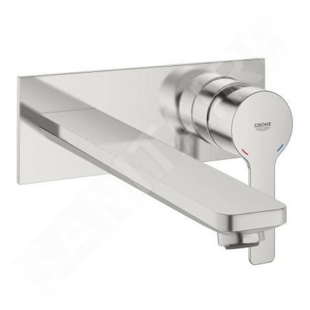 Grohe Lineare - Mitigeur de lavabo L encastré, installation 2 trous, supersteel 23444DC1
