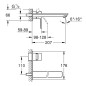 Grohe Lineare - Mitigeur de lavabo L encastré, installation 2 trous, supersteel 23444DC1