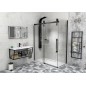 VOLCANO BLACK Porte de douche 1300 mm, verre clair VOLCANO BLACK Porte de douche 1300 mm, verre clair