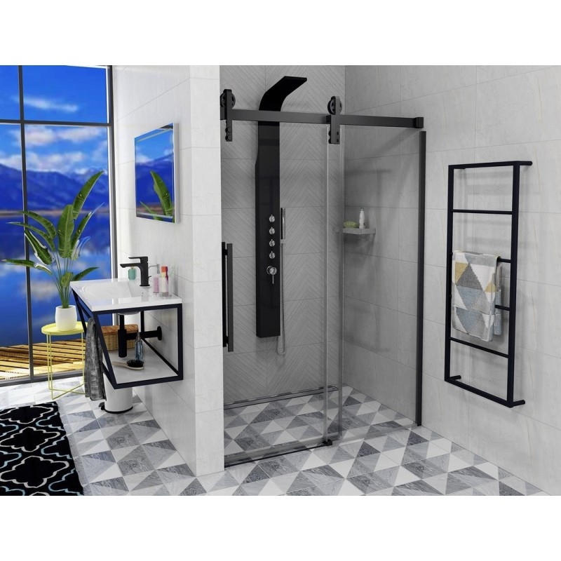 VOLCANO BLACK Porte de douche 1600 mm, verre clair VOLCANO BLACK Porte de douche 1600 mm, verre clair