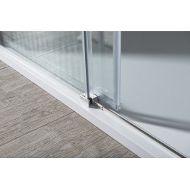 VOLCANO BLACK Porte de douche 1600 mm, verre clair