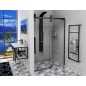 VOLCANO BLACK Porte de douche 1800 mm, verre clair VOLCANO BLACK Porte de douche 1800 mm, verre clair