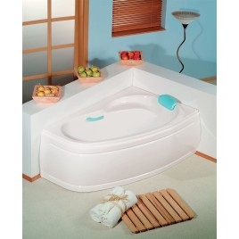 NAOS L Bain Asymétrique 158x100x43cm, Blanc
