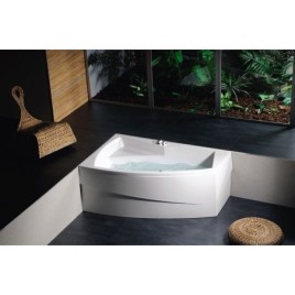 EVIA L Bain Asymétrique 160x100x47cm, Blanc