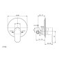 Ideal Standard Cerafine O - Mitigeur de douche encastré avec corps, noir A7192XG