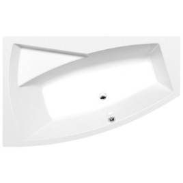 EVIA L Bain Asymétrique 160x100x47cm, Blanc
