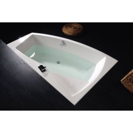 EVIA L Bain Asymétrique 160x100x47cm, Blanc