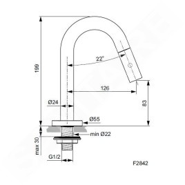 Ideal Standard IdealStream - Robinet de lavabo, noir F2842XG