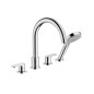Hansgrohe Vernis Blend - Mitigeur sur le bord de baignoire, installation 4 trous, chrome 71456000