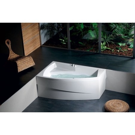 EVIA R 160 Bain asymétrique 160x100x47cm, Blanc