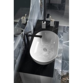 PURA comptoir lavabo en céramique 60x37cm, blanc ExtraGlaze