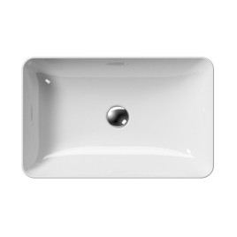 NUBES compteur top céramique lavabo 60x38cm, blanc ExtraGlaze