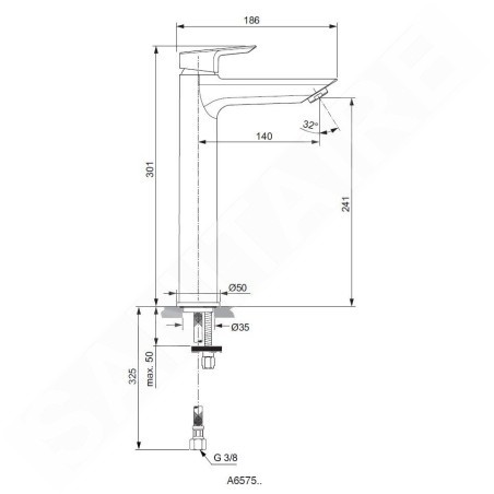 Ideal Standard Tesi - Mitigeur de lavabo, BlueStart, chrome A6576AA