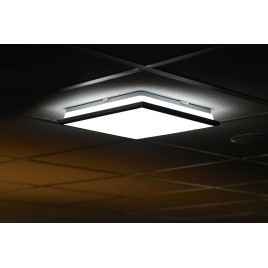 Lumière LED de plafond 28x28cm, 10W, 230V, blanc de jour, chrome