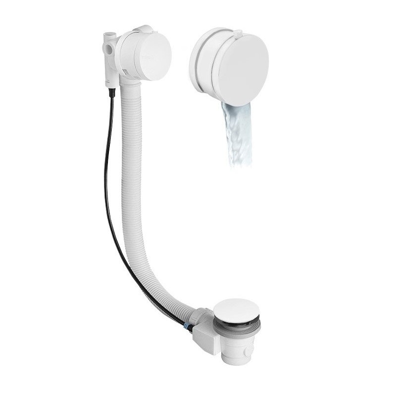 Déchets de douche (L) 575mm, Plug 72mm, Blanc