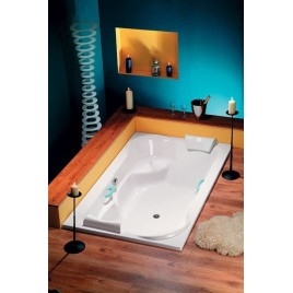 DUO Bain rectangulaire 200x120x45cm, Blanc