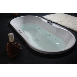 Bain ovale 180x85x49cm, blanc