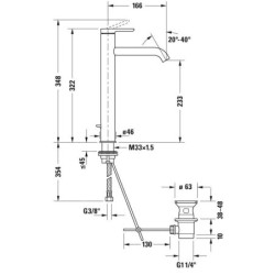 Duravit C.1 - Mitigeur de lavabo avec vidage, chrome C11040001010