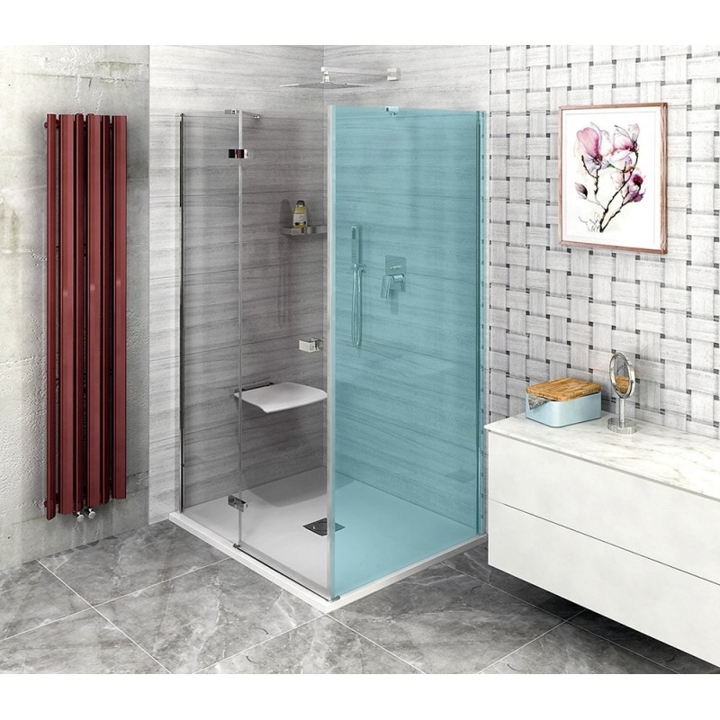 FORTIS Porte de douche 900mm, verre clair/gauche