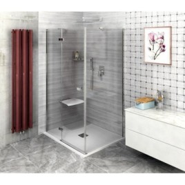 FORTIS Porte de douche 1100mm, verre clair/gauche