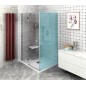FORTIS Porte de douche 1200mm, verre clair/gauche