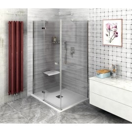 FORTIS Porte de douche 1200mm, verre clair/gauche