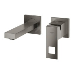 Grohe Eurocube - Mitigeur de lavabo encastré, installation à 2 trous, Hard Graphite brossé 19895AL0