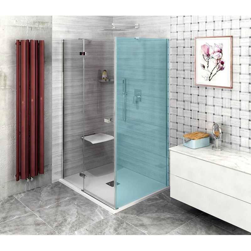 FORTIS Porte de douche 1400mm, verre clair/gauche