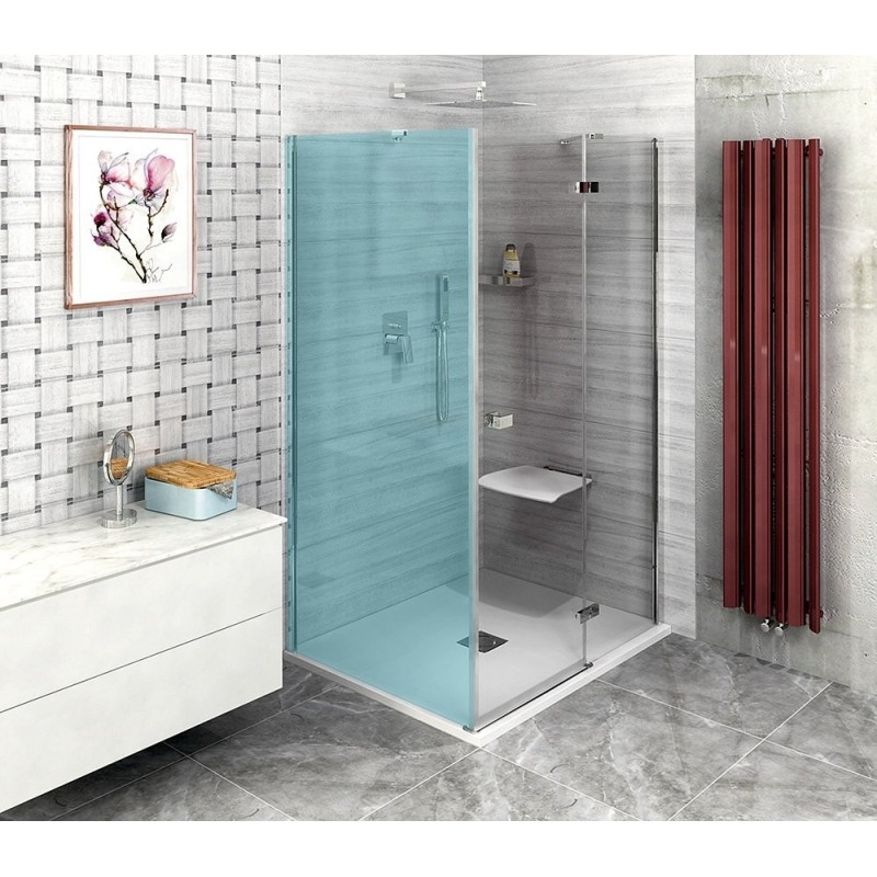 FORTIS Porte de douche 900mm, verre clair/droit