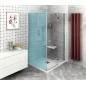 FORTIS Porte de douche 900mm, verre clair/droit