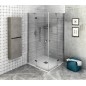 FORTIS Porte de douche 900mm, verre clair/droit