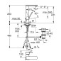 Grohe Plus - Mitigeur de lavabo L avec vidage et bec extractible, Hard Graphite brossé 23843AL3
