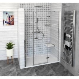 FORTIS Porte de douche 3 couches 1400 mm, verre clair/droit