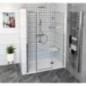FORTIS Porte de douche 3 couches 1400 mm, verre clair/droit