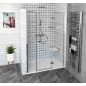 FORTIS Porte de douche à 3 couches 1500 mm, verre clair/droit FORTIS Porte de douche à 3 couches 1500 mm, verre clair/droit