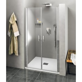 ZOOM porte douche à double aile 1200mm, verre clair