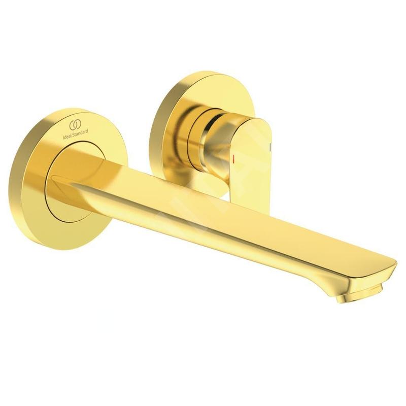 Ideal Standard Connect Air - Mitigeur de lavabo encastré, 2 trous, Brushed Gold A7009A2