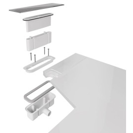 KAZUKO Déchets de douche, DN40, Couverture en acier inoxydable brossé