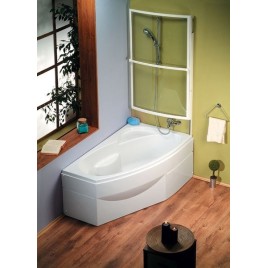 MAMBA L Bain Asymétrique 160x95x45cm, Blanc