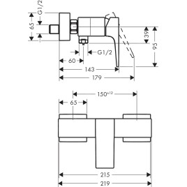 Hansgrohe Metropol - Mitigeur de douche, bronze brossé 32560140