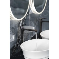 Sapho Pax - Mitigeur de lavabo haut, noir mat XA07/15
