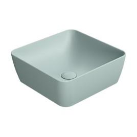 Comptoir SAND/NUBES lavabo en céramique 38x38cm, ghiaccio mat