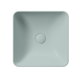 Comptoir SAND/NUBES lavabo en céramique 38x38cm, ghiaccio mat