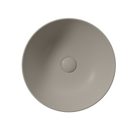 PURA comptoir lavabo en céramique Ø 42cm, tortora mat