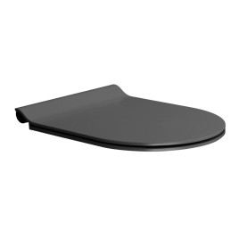 PURA/KUBE X Siège toilette, SLIM, Soft Close, noir mat/chrom