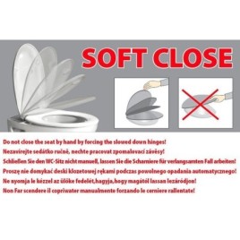 Siège de toilette PURA, SLIM, Soft Close, ghiaccio mat/chrom