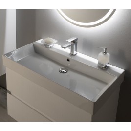 DIMY Robinet de mélangeur de lavabo sans pop up déchets, chrome